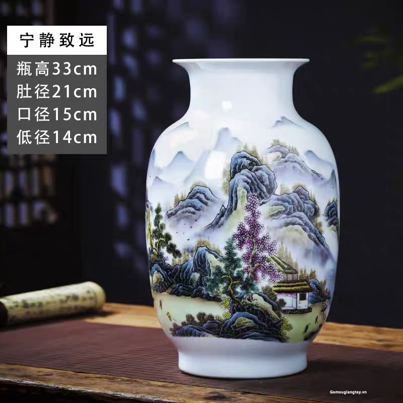 Bình dáng bí sơn thuỷ