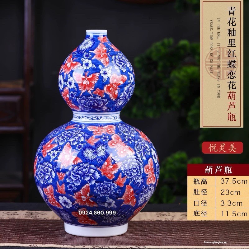 Hồ lô men lam cao 37