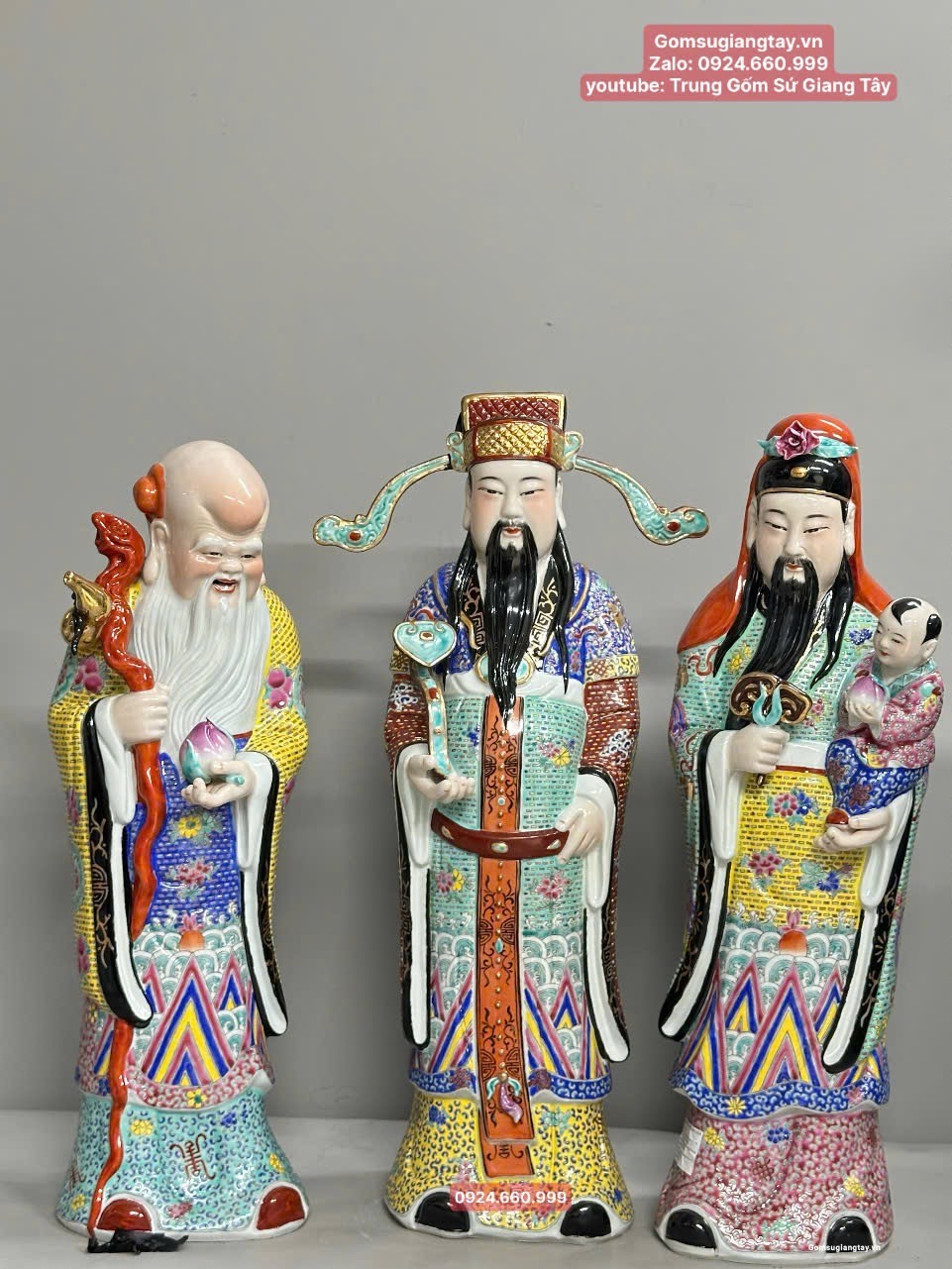 Tam đa men gấm nhỏ cao 50