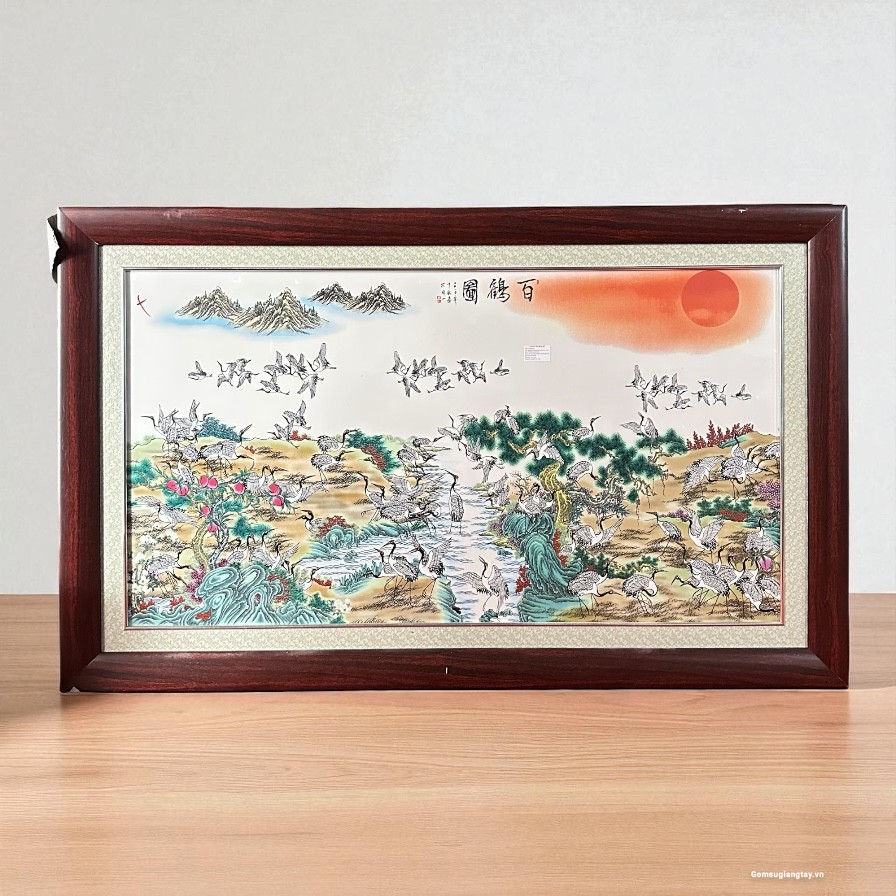 Tranh tùng hạc 120 x 73