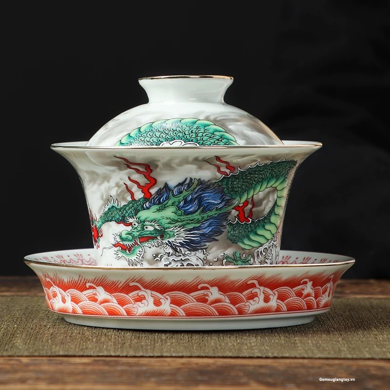 Chén rồng xanh
