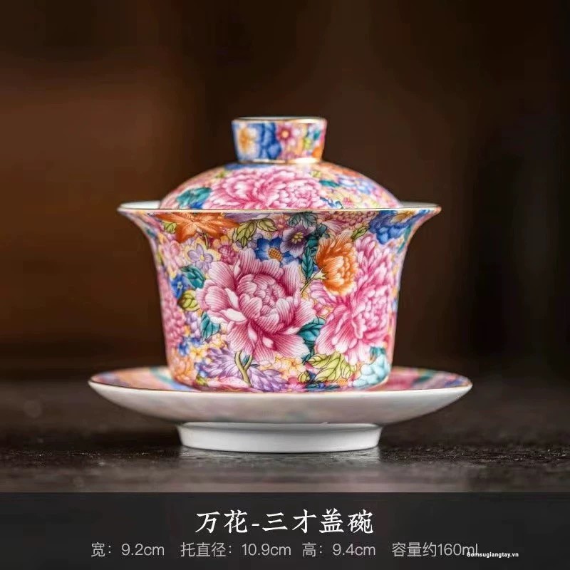 Chén khải Bách hoa