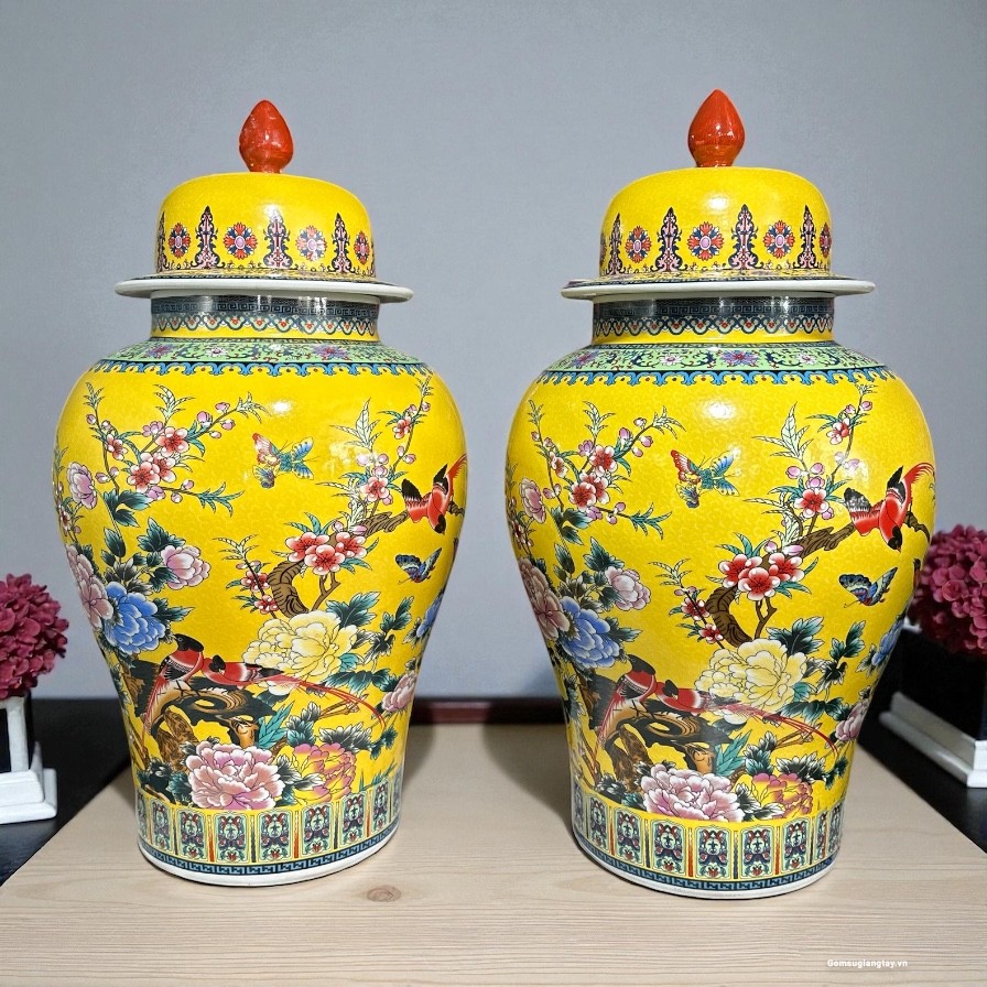 Đôi choé bách điểu trầu phượng